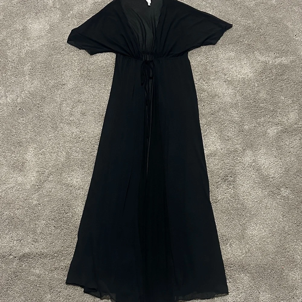 Elan Black Sheer Maxi overlay - Picture 1 of 5